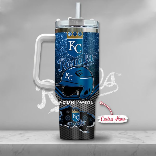 MLB Kansas City Royals Mickey Mouse Custom Stanley Quencher 30oz-40oz Stainless Steel Tumbler Hot And Cold Tumbler - Image 3