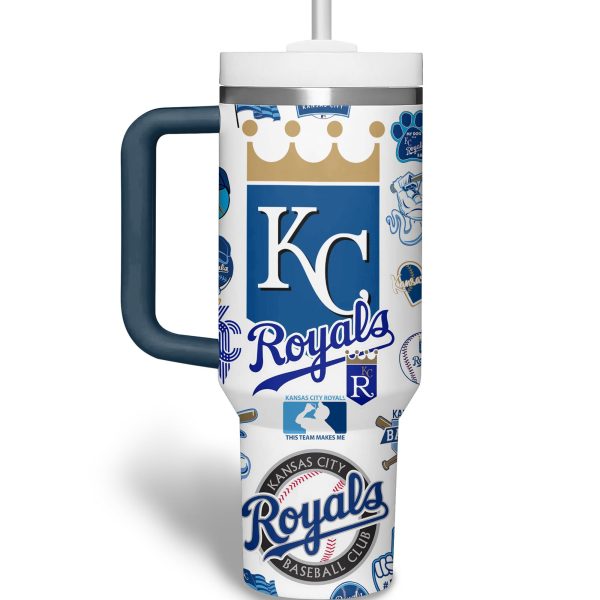 Kansas City Royals MLB Custom Stanley Quencher 30oz-40oz Stainless Steel Tumbler Hot And Cold Tumbler - Image 2