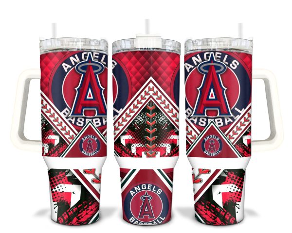 Los Angeles Angels MLB Custom Stanley Quencher 30oz-40oz Stainless Steel Tumbler Hot And Cold Tumbler