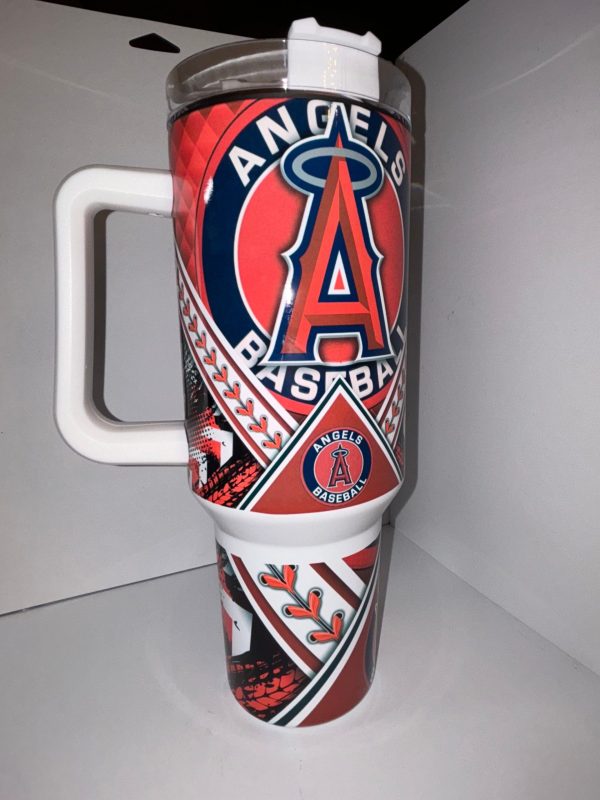 Los Angeles Angels MLB Custom Stanley Quencher 30oz-40oz Stainless Steel Tumbler Hot And Cold Tumbler - Image 4