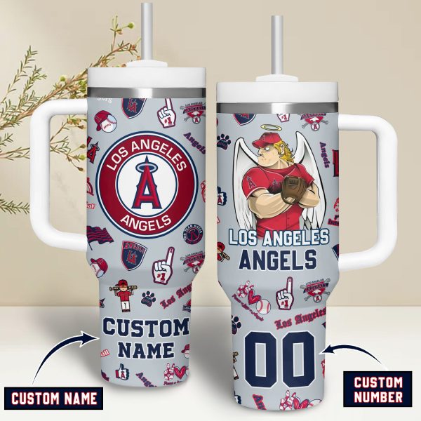 Los Angeles Angels MLB Custom Stanley Quencher 30oz-40oz Stainless Steel - Image 3