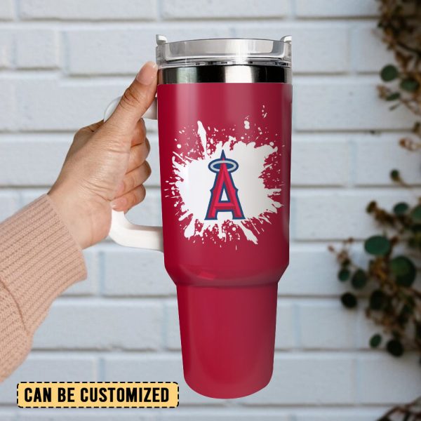 Los Angeles Angels Baseball MLB Sport Custom Stanley Quencher 30oz-40oz Stainless Steel Tumbler - Image 3