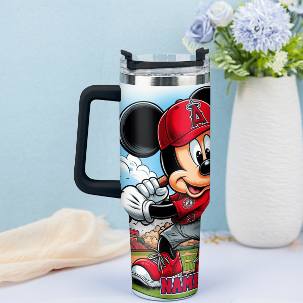 Los Angeles Angels MLB Custom Stanley Quencher 30oz-40oz Stainless Steel Tumbler Hot And Cold Tumbler - Image 3