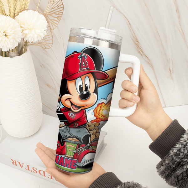 Los Angeles Angels MLB Custom Stanley Quencher 30oz-40oz Stainless Steel Tumbler Hot And Cold Tumbler - Image 4