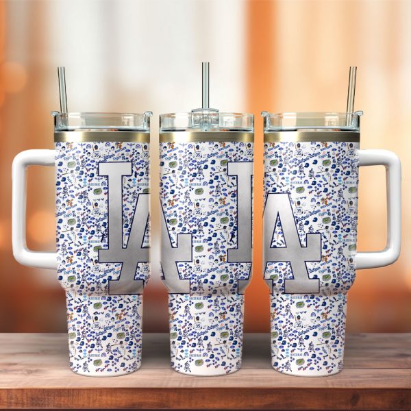 Los Angeles Dodgers MLB Sports Custom Stanley Quencher 30oz-40oz Stainless Steel Tumbler Hot And Cold Tumbler
