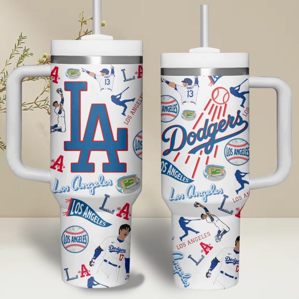 Los Angeles Dodgers MLB Custom Stanley Quencher 30oz-40oz Stainless Steel - Image 2