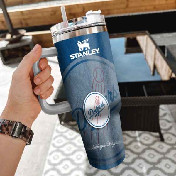 MLB Los Angeles Dodgers Custom Stanley Quencher 30oz-40oz Stainless Steel Tumbler Hot And Cold Tumbler