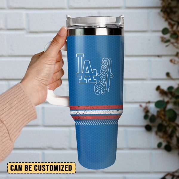 Los Angeles Dodgers Baseball MLB Sport Custom Stanley Quencher 30oz-40oz Stainless Steel Tumbler - Image 2