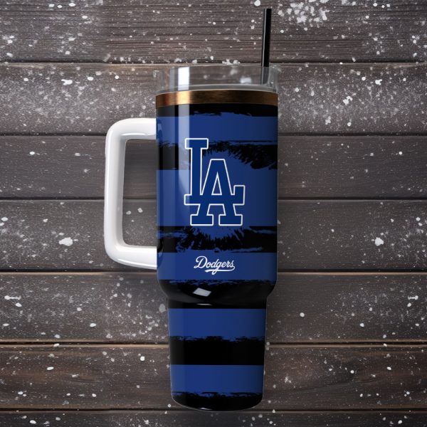 Los Angeles Dodgers Baseball MLB Sport Custom Stanley Quencher 30oz-40oz Stainless Steel Tumbler Hot And Cold Tumbler - Image 4