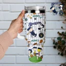 Milwaukee Brewers x Peanuts MLB Custom Stanley Quencher 30oz-40oz Stainless Steel Tumbler Hot And Cold Tumbler