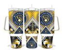 Milwaukee Brewers MLB Custom Stanley Quencher 30oz-40oz Stainless Steel Tumbler Hot And Cold Tumbler