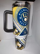 Milwaukee Brewers MLB Custom Stanley Quencher 30oz-40oz Stainless Steel Tumbler Hot And Cold Tumbler