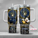 MLB Milwaukee Brewers Mickey Mouse Custom Stanley Quencher 30oz-40oz Stainless Steel Tumbler Hot And Cold Tumbler