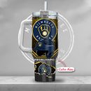 MLB Milwaukee Brewers Mickey Mouse Custom Stanley Quencher 30oz-40oz Stainless Steel Tumbler Hot And Cold Tumbler