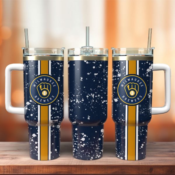 Milwaukee Brewers Baseball MLB Sport Custom Stanley Quencher 30oz-40oz Stainless Steel Tumbler