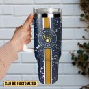 Milwaukee Brewers Baseball MLB Sport Custom Stanley Quencher 30oz-40oz Stainless Steel Tumbler