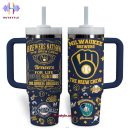 Milwaukee Brewers MLB Custom Stanley Quencher 30oz-40oz Stainless Steel Tumbler Hot And Cold Tumbler