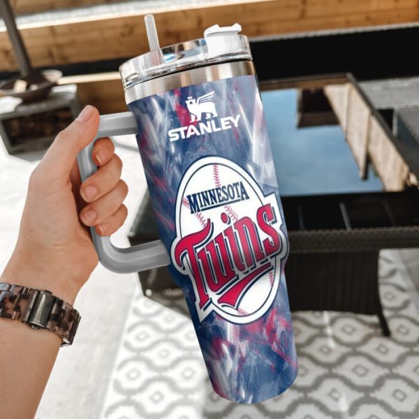 MLB Minnesota Twins Custom Stanley Quencher 30oz-40oz Stainless Steel Tumbler Hot And Cold Tumbler