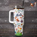 New York Mets x Peanuts MLB Custom Stanley Quencher 30oz-40oz Stainless Steel Tumbler Hot And Cold Tumbler