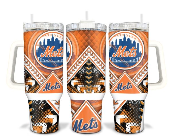 New York Mets MLB Custom Stanley Quencher 30oz-40oz Stainless Steel