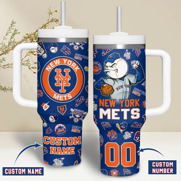 New York Mets MLB Custom Stanley Quencher 30oz-40oz Stainless Steel