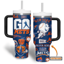 New York Mets MLB Custom Stanley Quencher 30oz-40oz Stainless Steel Tumbler Hot And Cold Tumbler