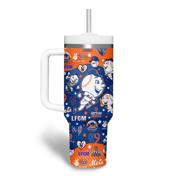 New York Mets MLB Custom Stanley Quencher 30oz-40oz Stainless Steel Tumbler - Image 8