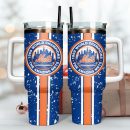 New York Mets Baseball MLB Sport Custom Stanley Quencher 30oz-40oz Stainless Steel Tumbler