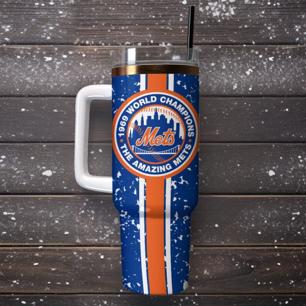 New York Mets Baseball MLB Sport Custom Stanley Quencher 30oz-40oz Stainless Steel Tumbler - Image 4