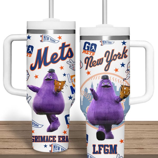 New York Mets MLB Custom Stanley Quencher 30oz-40oz Stainless Steel Tumbler