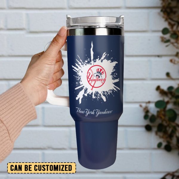 New York Yankees MLB Sports Custom Stanley Quencher 30oz-40oz Stainless Steel Tumbler Hot And Cold Tumbler - Image 3