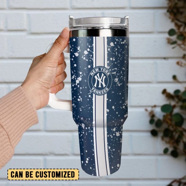 New York Yankees MLB Sports Custom Stanley Quencher 30oz-40oz Stainless Steel Tumbler Hot And Cold Tumbler - Image 3