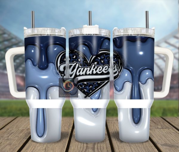 New York Yankees MLB Custom Stanley Quencher 30oz-40oz Stainless Steel Tumbler Hot And Cold Tumbler