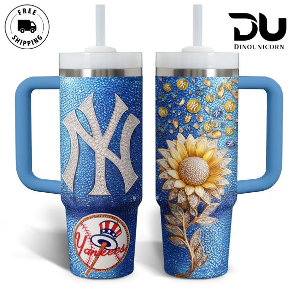New York Yankees MLB Custom Stanley Quencher 30oz-40oz Stainless Steel Tumbler Hot And Cold Tumbler - Image 3