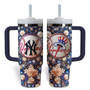 New York Yankees MLB Custom Stanley Quencher 30oz-40oz Stainless Steel Tumbler Hot And Cold Tumbler