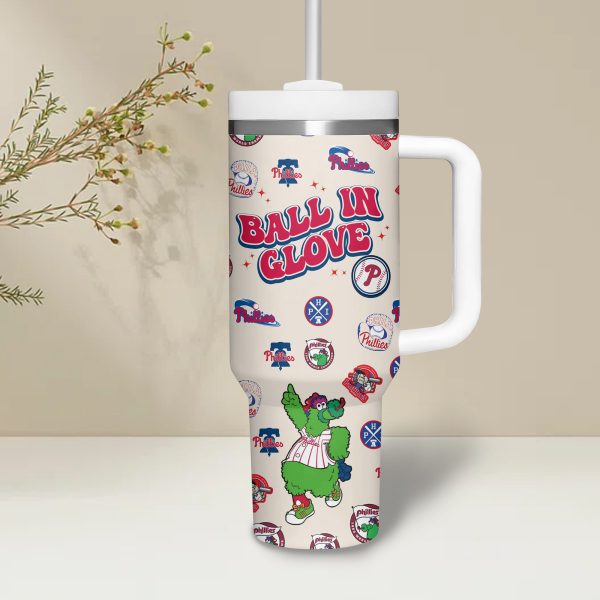 Philadelphia Phillies MLB Custom Stanley Quencher 30oz-40oz Stainless Steel Tumbler - Image 3