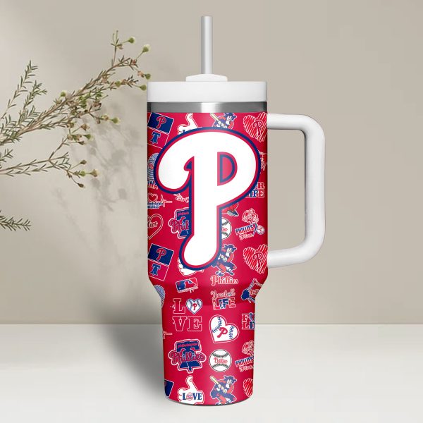 Philadelphia Phillies MLB Custom Stanley Quencher 30oz-40oz Stainless Steel - Image 8