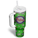 Philadelphia Phillies MLB Custom Stanley Quencher 30oz-40oz Stainless Steel Tumbler