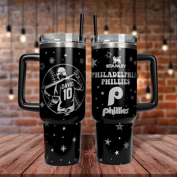 Philadelphia Phillies MLB Custom Stanley Quencher 30oz-40oz Stainless Steel Tumbler Hot And Cold Tumbler