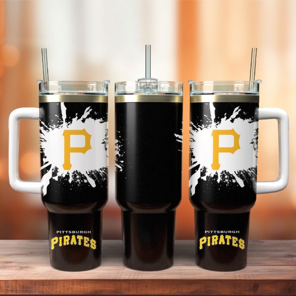 Pittsburgh Pirates Baseball MLB Sport Custom Stanley Quencher 30oz-40oz Stainless Steel Tumbler