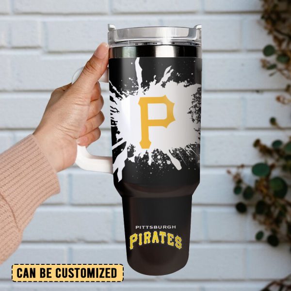 Pittsburgh Pirates Baseball MLB Sport Custom Stanley Quencher 30oz-40oz Stainless Steel Tumbler - Image 3