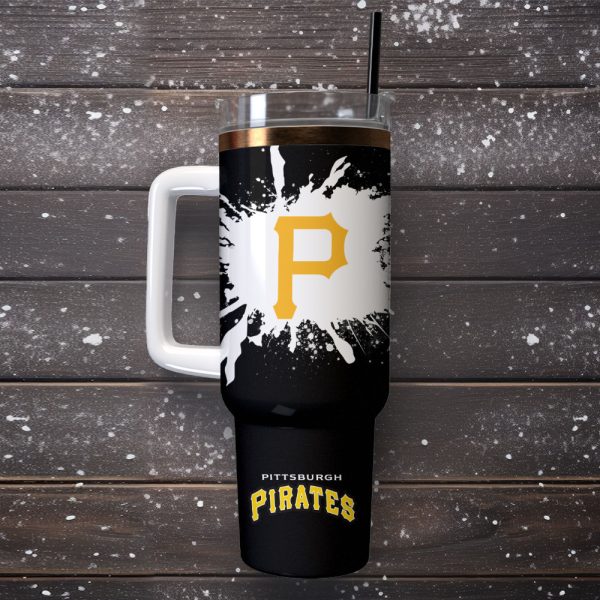 Pittsburgh Pirates Baseball MLB Sport Custom Stanley Quencher 30oz-40oz Stainless Steel Tumbler - Image 4
