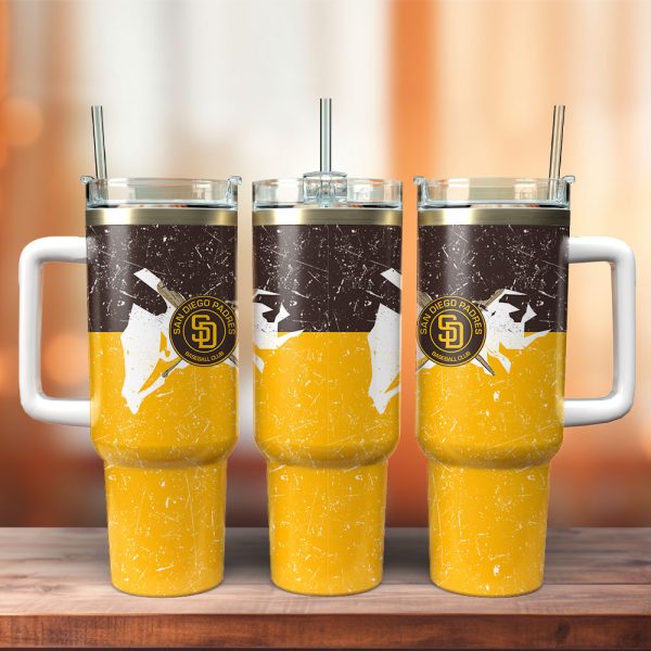 San Diego Padres MLB Sports Custom Stanley Quencher 30oz-40oz Stainless Steel Tumbler Hot And Cold Tumbler