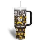 San Diego Padres MLB Custom Stanley Quencher 30oz-40oz Stainless Steel Tumbler Hot And Cold Tumbler