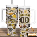 San Diego Padres MLB Custom Stanley Quencher 30oz-40oz Stainless Steel Tumbler