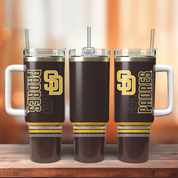 San Diego Padres Baseball MLB Sport Custom Stanley Quencher 30oz-40oz Stainless Steel Tumbler