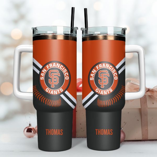 San Francisco Giants Baseball MLB Sport Custom Stanley Quencher 30oz-40oz Stainless Steel Tumbler Hot And Cold Tumbler - Image 3