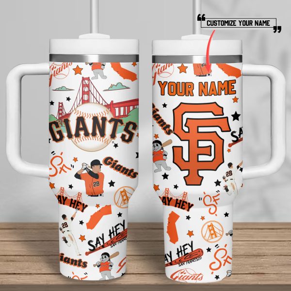 San Francisco Giants MLB Custom Stanley Quencher 30oz-40oz Stainless Steel Tumbler - Image 6