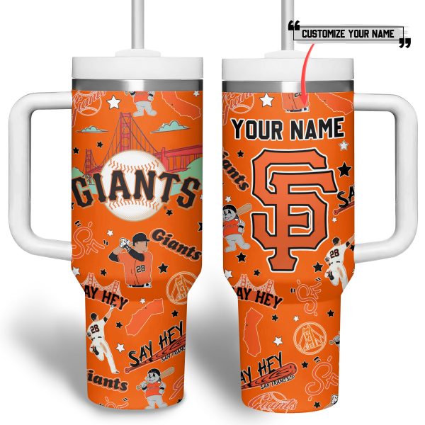 San Francisco Giants MLB Custom Stanley Quencher 30oz-40oz Stainless Steel Tumbler - Image 7