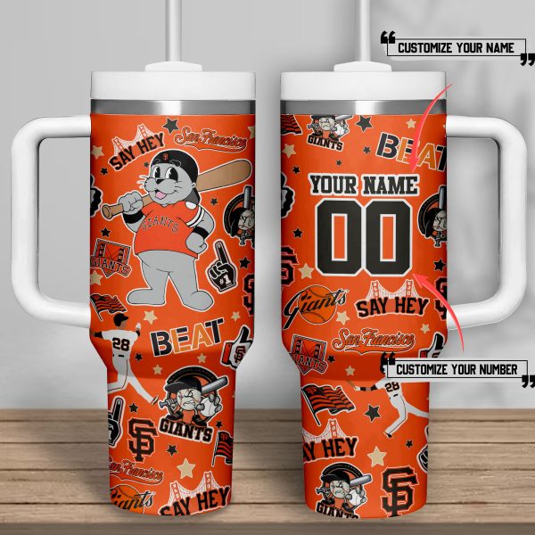 San Francisco Giants MLB Custom Stanley Quencher 30oz-40oz Stainless Steel Tumbler - Image 4